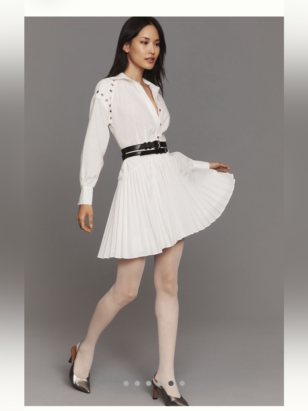 Anthropologie pleated shirt dress